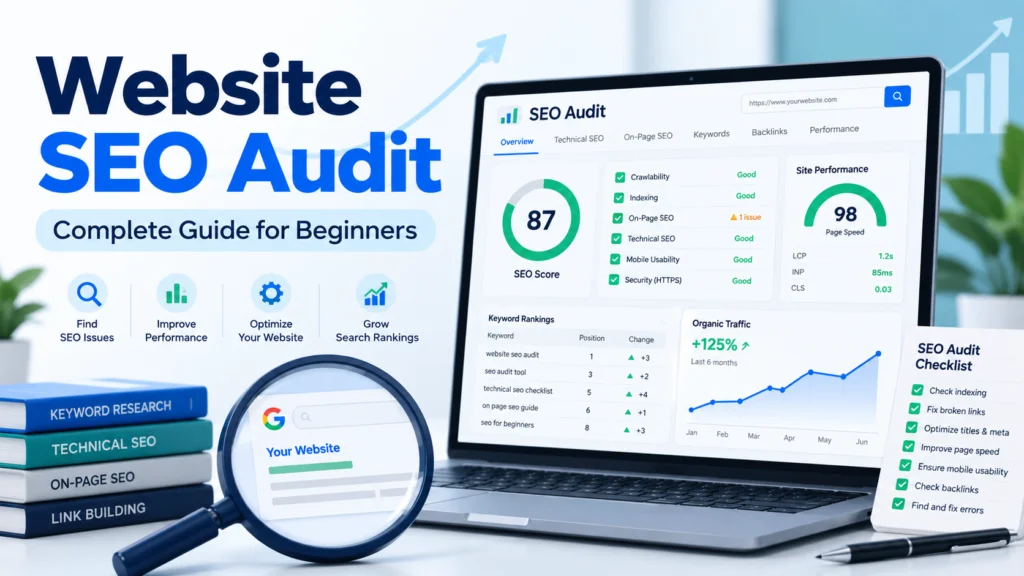 Illustration for Free Website, SEO & Digital Marketing Audit Illustration for Free Website, SEO & Digital Marketing Audit